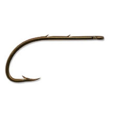 Mustad Classic Beak Hook, Size 4, Forged, 2 Slices In 1X Long Shank, Offset, Ringed Eye, Bronze, 10PK 92661-BR-4-10
